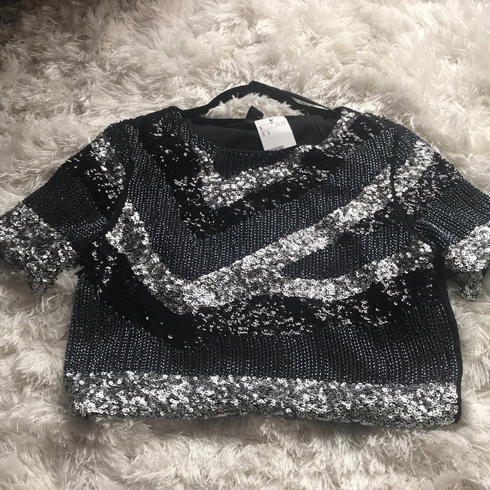 Beaded/ Sequinned Crop Top